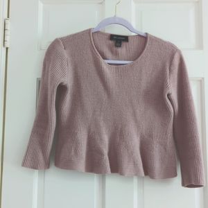 St John peplum dusty pink sweater